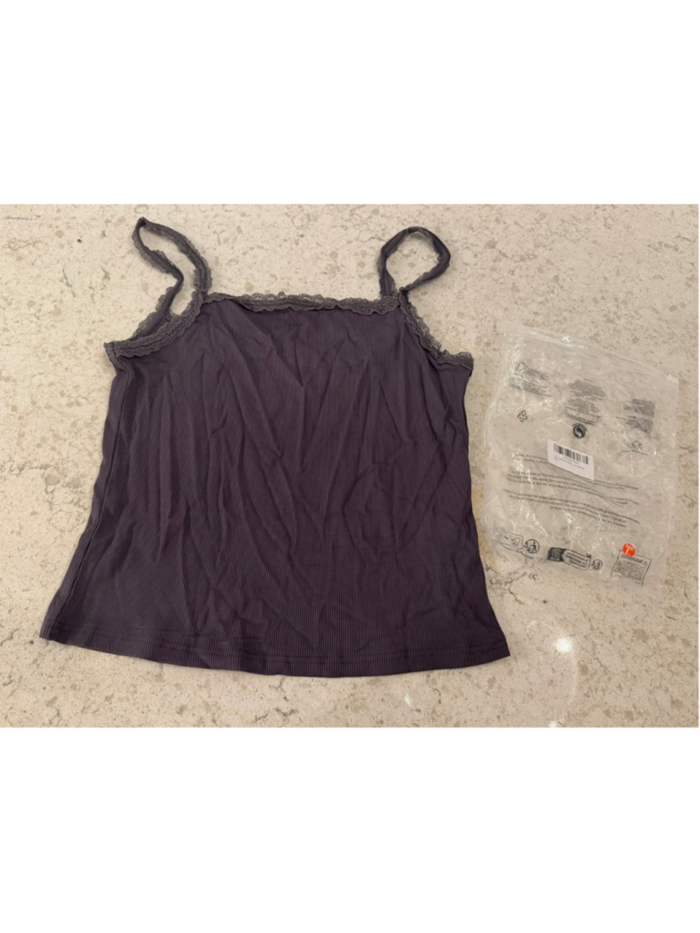 NEW Lace Ribbed Crop Tank Top LY0777
